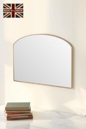 Yearn Mirrors Minimal arched mirror Gold 71(w) x 49cm(h) - thumbnail 1