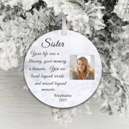 Uniqueful Personalised In Memory Photo Decoration Sympathy Gift for Dad in White - Size: 15 cm - thumbnail 5