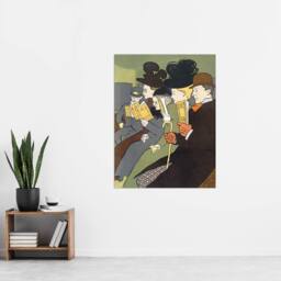 "Artery8 People Reading Magazine on Train Vintage Wall Art Print Penfield - Size: W12"" x H16""" - thumbnail 4