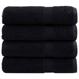 Berkfield Home Premium Shower Towels SOLUND 4 pcs Black 70x140 cm 600 gsm - thumbnail 2