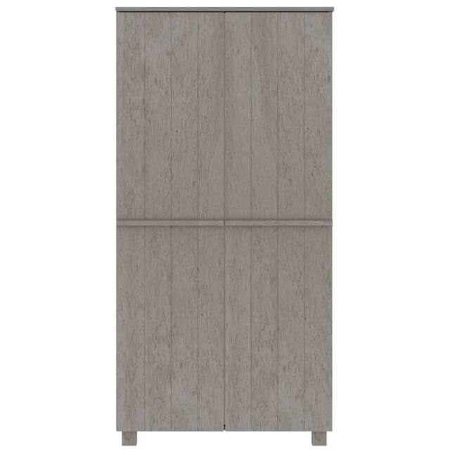 Berkfield Home Wardrobe HAMAR Light Grey 89x50x180 cm Solid Wood Pine - Size: 89 x 50 x 180 cm - image 1