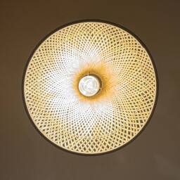 CGC Lighting CGC Calista Bamboo Easy Fit Hand Made Lampshade in Beige - thumbnail 6