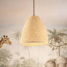 CGC Lighting CGC Calista Bamboo Easy Fit Hand Made Lampshade in Beige - thumbnail 4