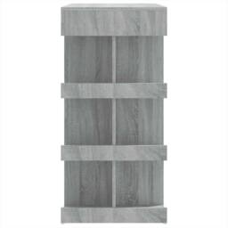 Berkfield Home Bar Table with Storage Rack Grey Sonoma 100x50x101.5 cm - thumbnail 6