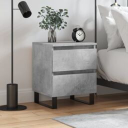 Berkfield Home Bedside Cabinet Concrete Grey 40x35x50 cm Engineered Wood - Size: 40 x 35 x 50 cm - thumbnail 1