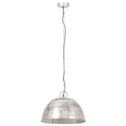 Berkfield Home Industrial Vintage Hanging Lamp 25 W Silver Round 41 cm E27 - thumbnail 4