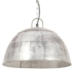 Berkfield Home Industrial Vintage Hanging Lamp 25 W Silver Round 41 cm E27 - thumbnail 2