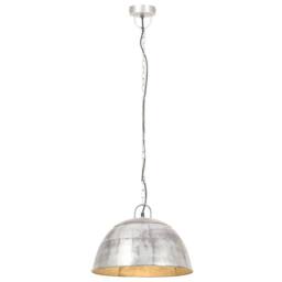 Berkfield Home Industrial Vintage Hanging Lamp 25 W Silver Round 41 cm E27 - thumbnail 3
