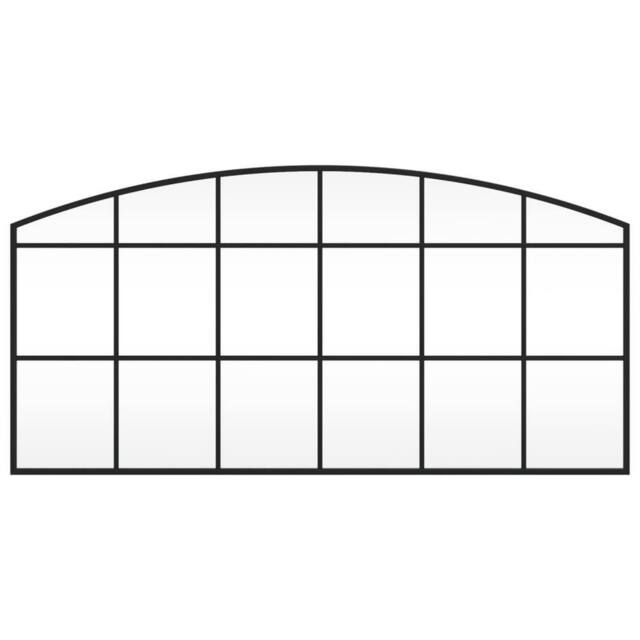 Berkfield Home Wall Mirror Black 100x50 cm Arch Iron - image 1