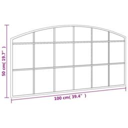 Berkfield Home Wall Mirror Black 100x50 cm Arch Iron - thumbnail 7