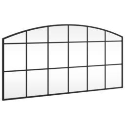 Berkfield Home Wall Mirror Black 100x50 cm Arch Iron - thumbnail 3