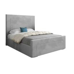 KDMD Macclesfield Upholstered Grey Soft Velvet Designer Bed Frame - Size: King - thumbnail 2