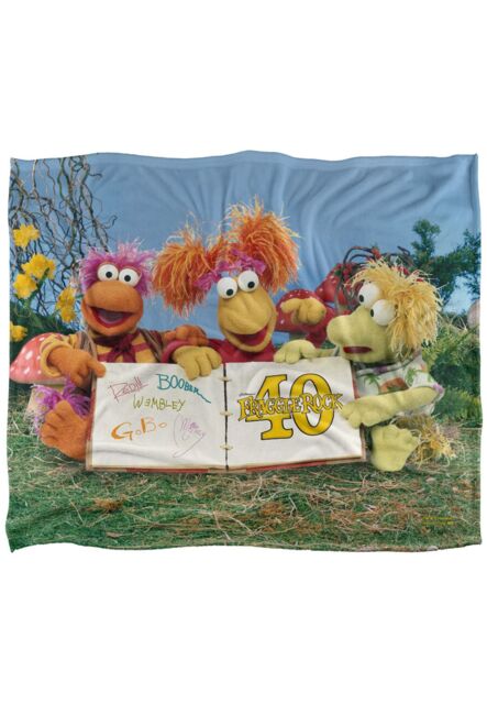 Jim Henson - Fraggle Rock Fraggle 40Th Book Silky Touch Super Soft Throw Blanket 152 X 127 cm in White - image 1