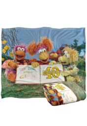 Jim Henson - Fraggle Rock Fraggle 40Th Book Silky Touch Super Soft Throw Blanket 152 X 127 cm in White - thumbnail 2
