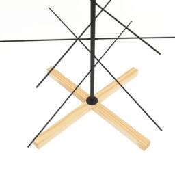 Berkfield Home Metal Christmas Tree with Wooden Base Black 180 cm - thumbnail 6