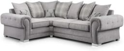 Furniture 786 Verona Scatter Back 1c2 Corner Sofa in Grey - thumbnail 1