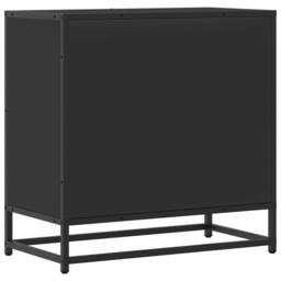 Berkfield Home Bedside Cabinet Black 60x31x60 cm Engineered Wood & Metal - Size: 60 x 31 x 60 cm - thumbnail 7