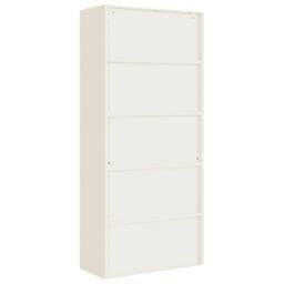 Berkfield Home Durable File Cabinet White 90x40x200 cm Steel - Size: 90 x 40 x 200 cm - thumbnail 6