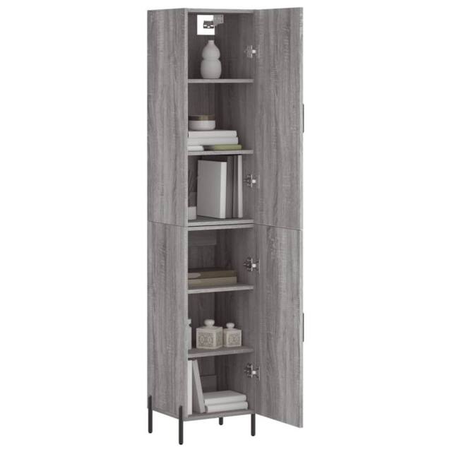Berkfield Home Highboard Grey Sonoma 34.5x34x180 cm Engineered Wood - image 1