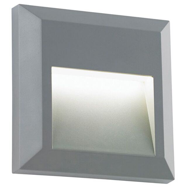 Loops Square IP65 Pathway Guide Light - Indirect 1.1W Warm White LED Gray ABS Plastic - image 1