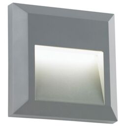 Loops Square IP65 Pathway Guide Light - Indirect 1.1W Warm White LED Gray ABS Plastic