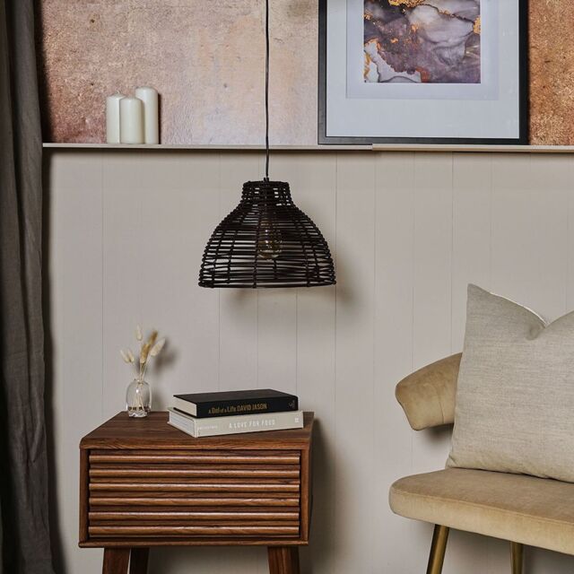 ValueLights Lobster Pot Style Ceiling Pendant Light Lamp Shade in Brown - image 1
