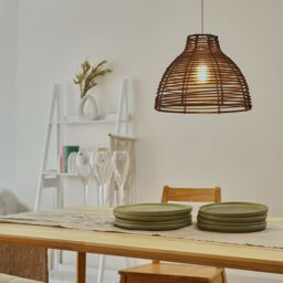 ValueLights Lobster Pot Style Ceiling Pendant Light Lamp Shade in Brown - thumbnail 2