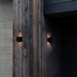 Netlighting Atom 2 Light Outdoor Up Down Wall Lamp Black 1050Lm 3000K IP54 - thumbnail 2