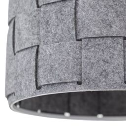 First Choice Lighting Warner - Chrome Tripod Table Lamp with Grey Pleated Felt Shade in Silver - thumbnail 4