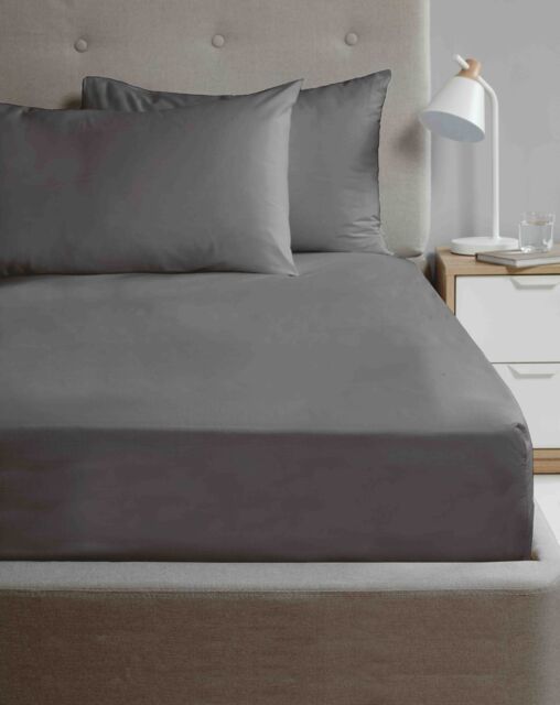 Rapport Home So Soft Microfibre Fitted Sheet in Charcoal - Size: Single - image 1