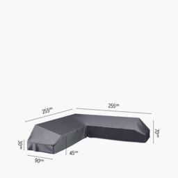 Ruma AeroCover Garden Sofa Aerocover W255xW255xD90xH70cm in Dark Grey - Size: 1 Pack - thumbnail 6