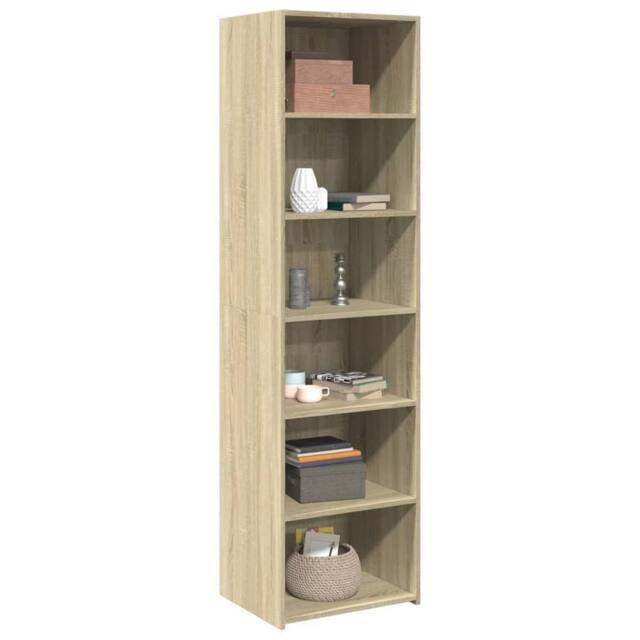 Berkfield Home Highboard Sonoma Oak 50x41x185 cm Engineered Wood in Light Brown - Size: 50 x 41 x 185 cm - image 1
