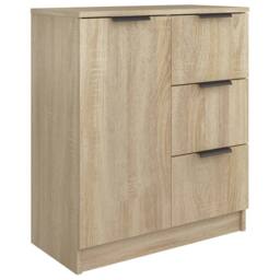 Berkfield Home Sideboard Sonoma Oak Engineered Wood in Light Tan
