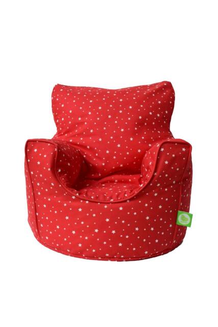 Bean Lazy Cotton Red Stars Bean Bag Arm Chair with Beans Child / Teen size - Size: Large - image 1