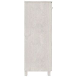 Berkfield Home Shoe Cabinet HAMAR White 85x40x108 cm Solid Wood Pine - Size: 85 x 40 x 108 cm - thumbnail 4