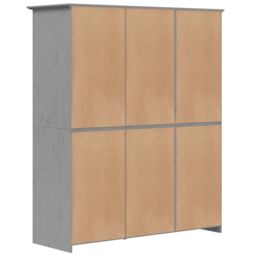 Berkfield Home Wardrobe BODO Grey 151.5x52x176.5 cm Solid Wood Pine - thumbnail 6