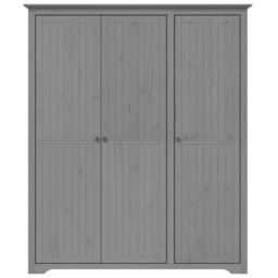 Berkfield Home Wardrobe BODO Grey 151.5x52x176.5 cm Solid Wood Pine - thumbnail 3