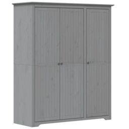 Berkfield Home Wardrobe BODO Grey 151.5x52x176.5 cm Solid Wood Pine - thumbnail 2