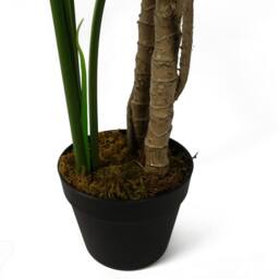 Leaf 150cm Artificial Luxury Monstera Cheese Plant Black Pot in Green - thumbnail 4