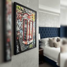 HOME LUXE INTERIOR London Telephone Box Neon LED Wall Art - 40x60cm Urban Canvas USB - Size: 40x60 cm - thumbnail 8