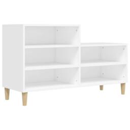 Berkfield Home Shoe Cabinet White 102x36x60 cm Engineered Wood - Size: 102 x 36 x 60 cm - thumbnail 1