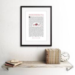 "Wee Blue Coo Quote Desiderata Floral Ehrmann Home Decor 12x16"" Framed Art Print in White - Size: W12"" x H16""" - thumbnail 2