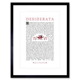 "Wee Blue Coo Quote Desiderata Floral Ehrmann Home Decor 12x16"" Framed Art Print in White - Size: W12"" x H16""" - thumbnail 1