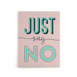 "Artery8 Just Say No Quote Canvas Wall Art Print in Pink - Size: W18"" x H24""" - thumbnail 1