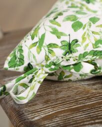 Dibor Set of 2 Green Leaf Print Indoor Dining Chair Seat Pad Cushions L40cm x W40cm - Size: 40 cm x 40 cm - thumbnail 5