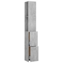 Berkfield Home Bathroom Cabinet Concrete Grey 25x26.5x170 cm Engineered Wood - thumbnail 6