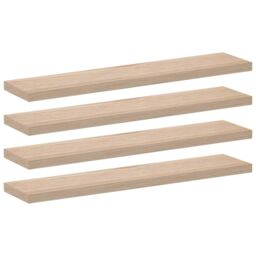 Berkfield Home Floating Shelves 4 pcs 110x23.5x4 cm Engineered Wood in Brown - thumbnail 2