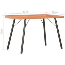 Berkfield Home Desk Brown 90x50x79 cm - Size: 90 x 50 x 79 cm - thumbnail 6