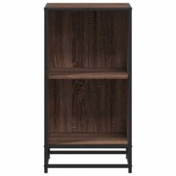 Berkfield Home Modern Book Cabinet Brown Oak 40x35x76 cm Engineered Wood - Size: 40 x 35 x 76 cm - thumbnail 4