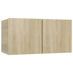 Berkfield Home Modern 7 Piece TV Cabinet Set Sonoma Oak Engineered Wood in Tan - thumbnail 4